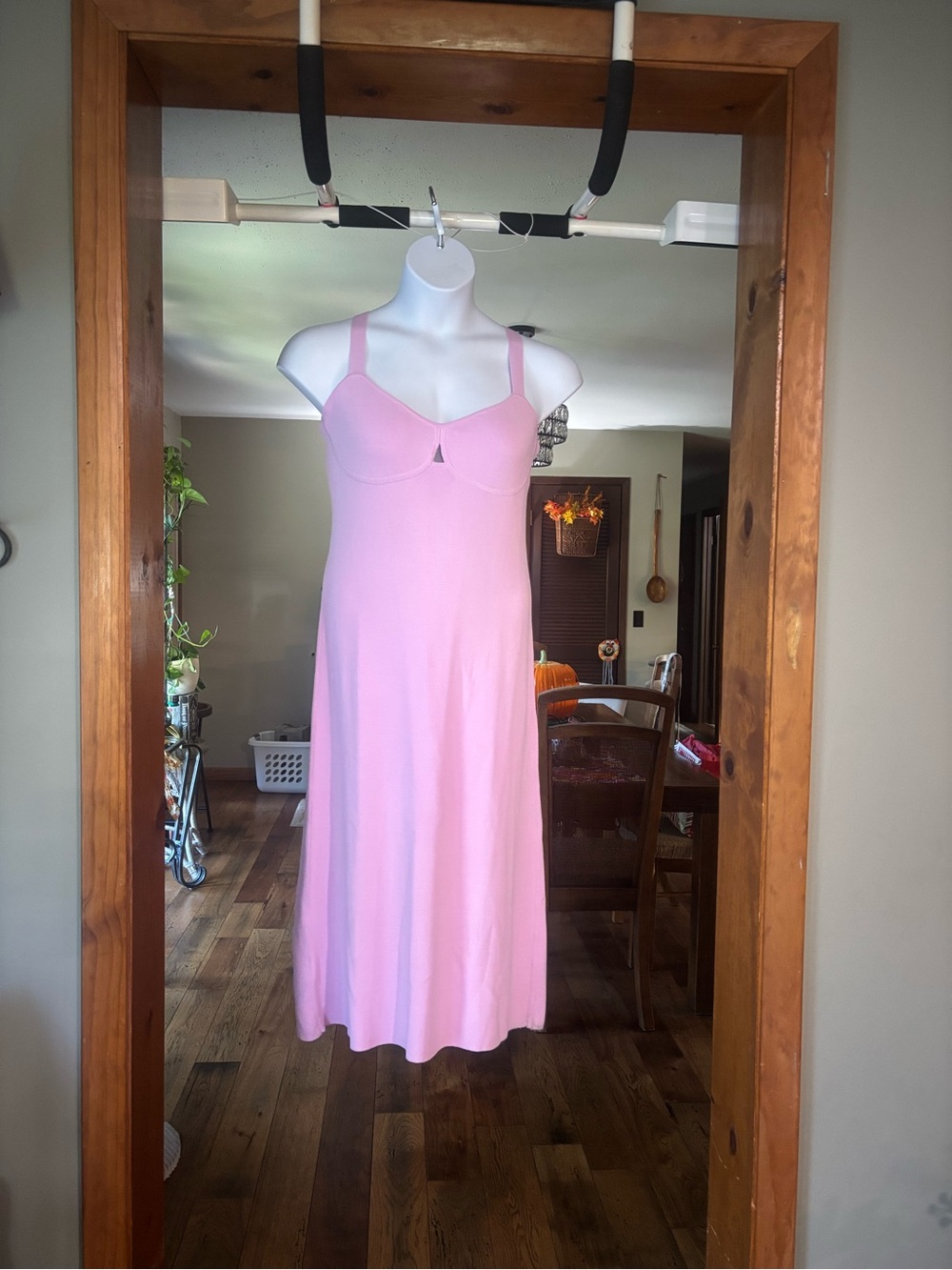 NWT BCBG New York Women’s Pink Maxi Dress Criss Cross Detail Size XL